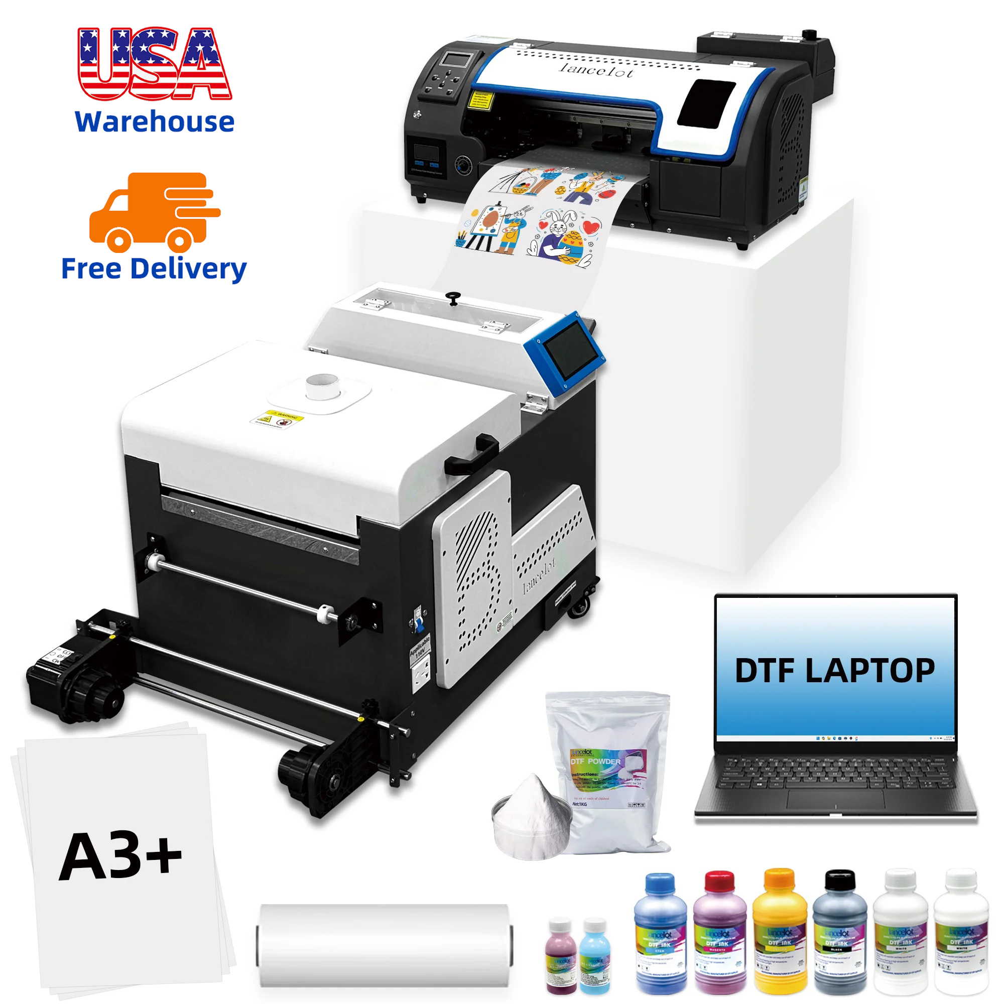 Lancelot M1630 PRO DTF Printer DTF Powder Shaker and Dryer Machine