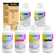 Lancelot DTF INK Combo Pack 500ML (2 White,1 Black,1 Cyan,1 Magenta,1 Yellow)