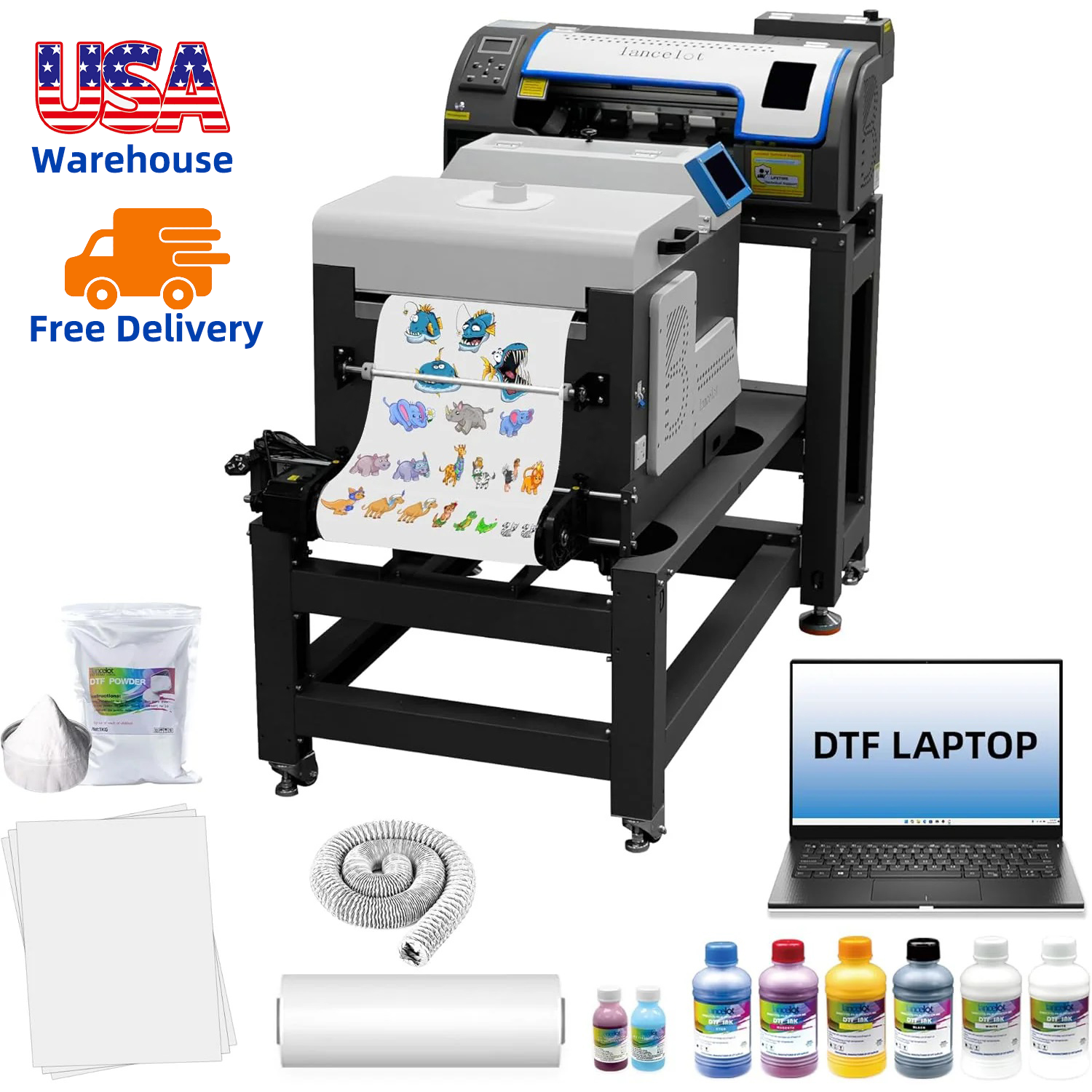 Lancelot M1630 DTF Printer + DTF Powder Shaker +All in-one Bracket