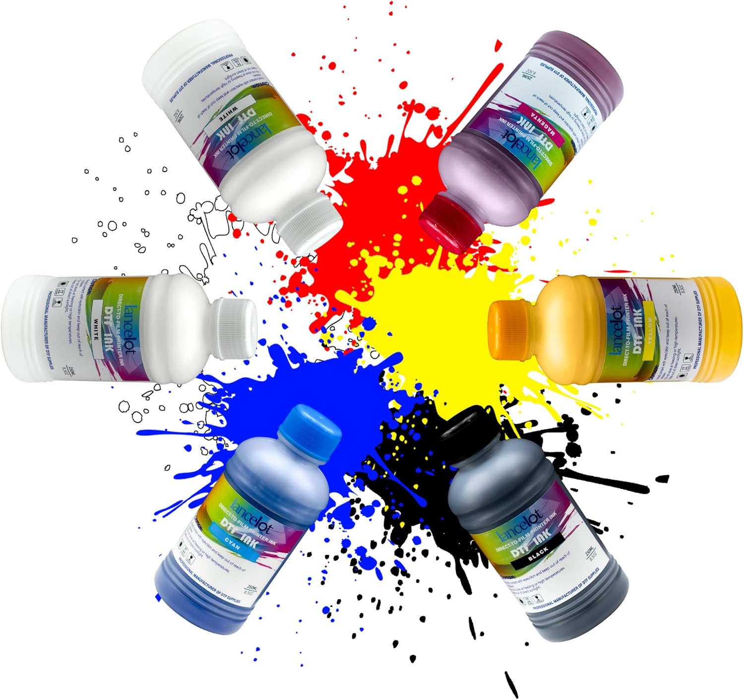 Lancelot DTF Ink 250ML-Vibrant & Durable Pet Film Transfer Ink for DTF Printer - lancelotus
