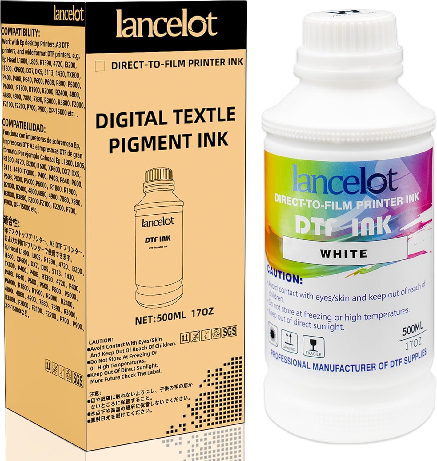 Lancelot Premium DTF Ink 500 ml Heat Transfer Printing 500 ml White * 1