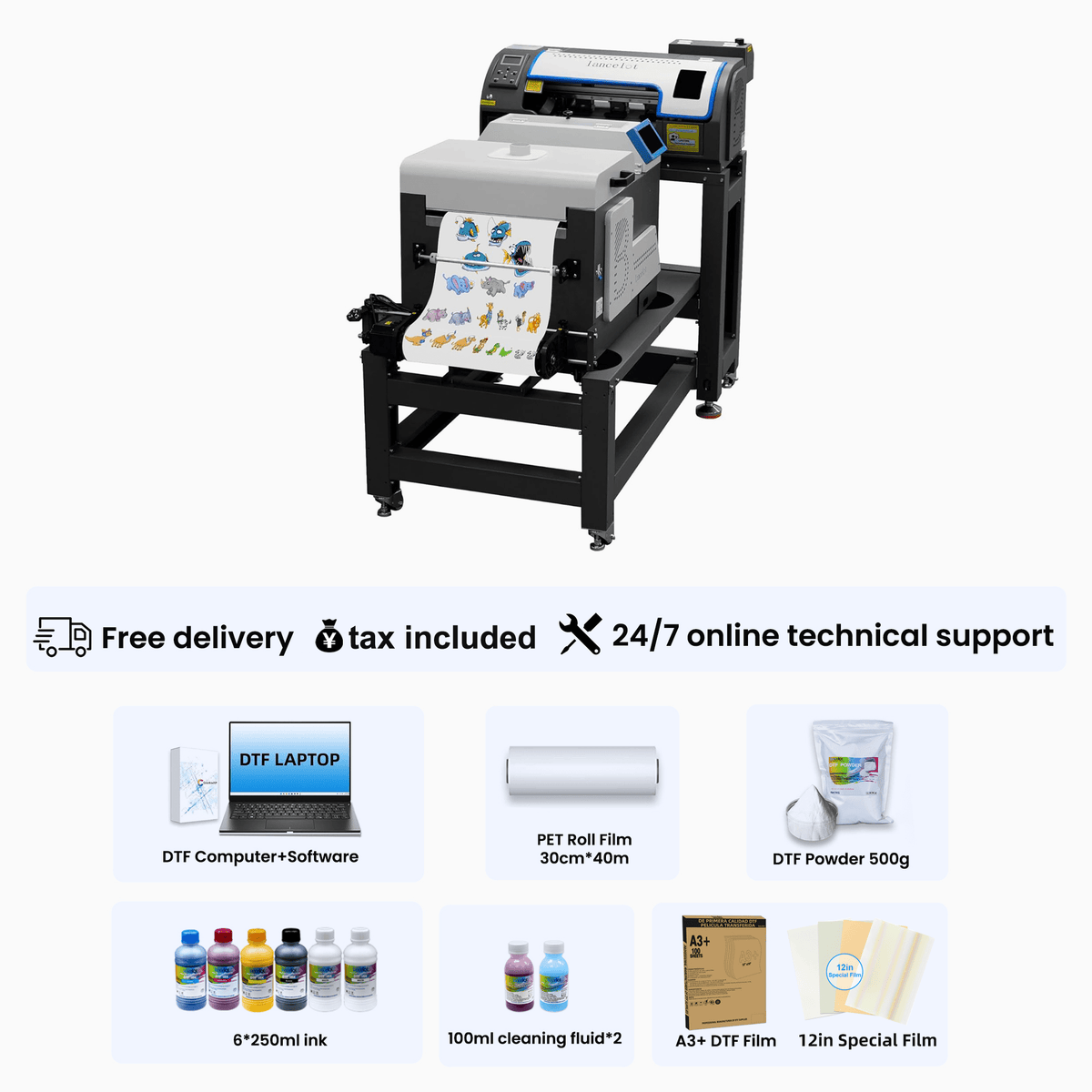 Lancelot M1630 DTF Printer + DTF Powder Shaker +All in-one Bracket - Lancelot US DTF Printer Official Store