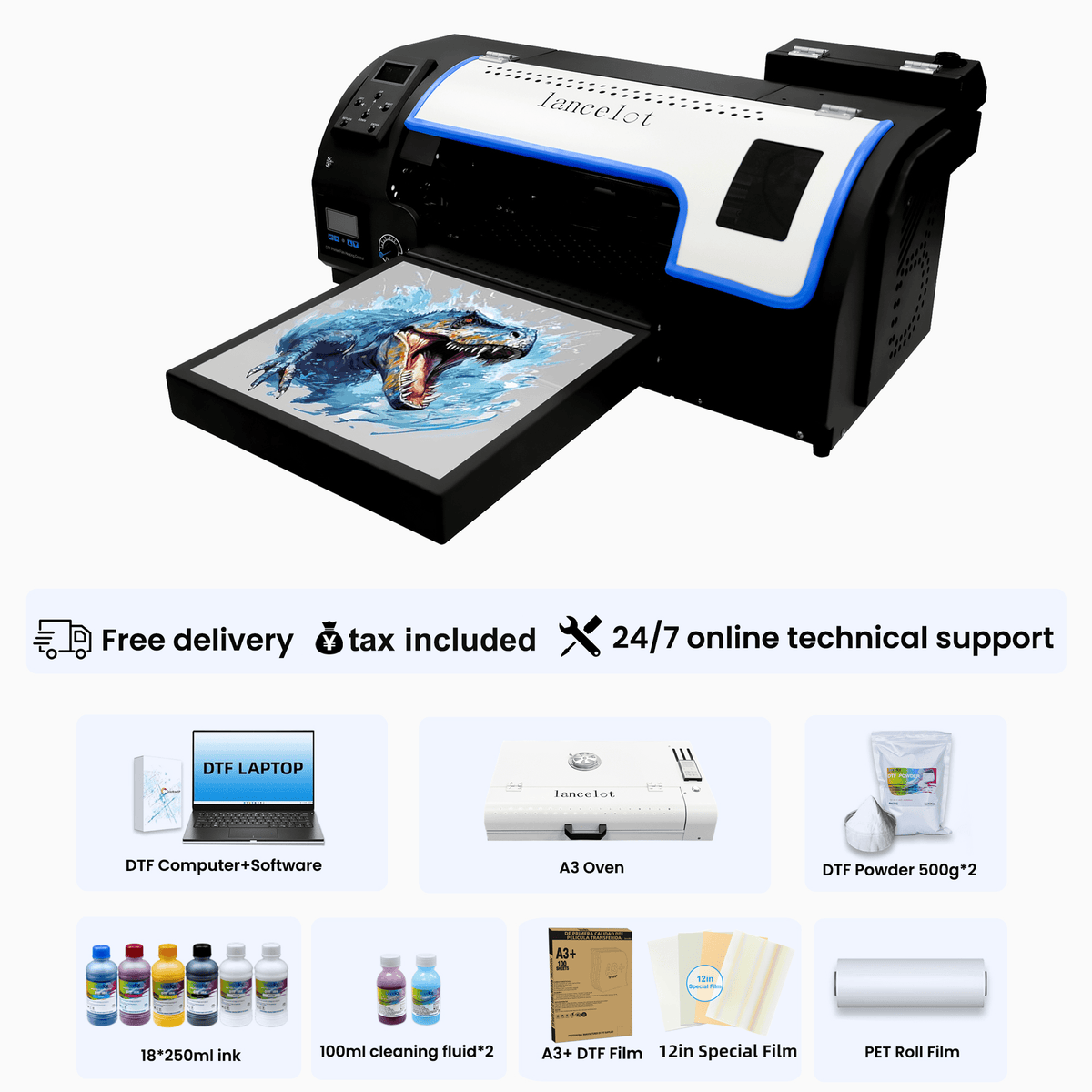 Lancelot M1630 PRO DTF Printer Bundle | A3 + Laptop + Oven | Beginner Kit - Lancelot US DTF Printer Official Store
