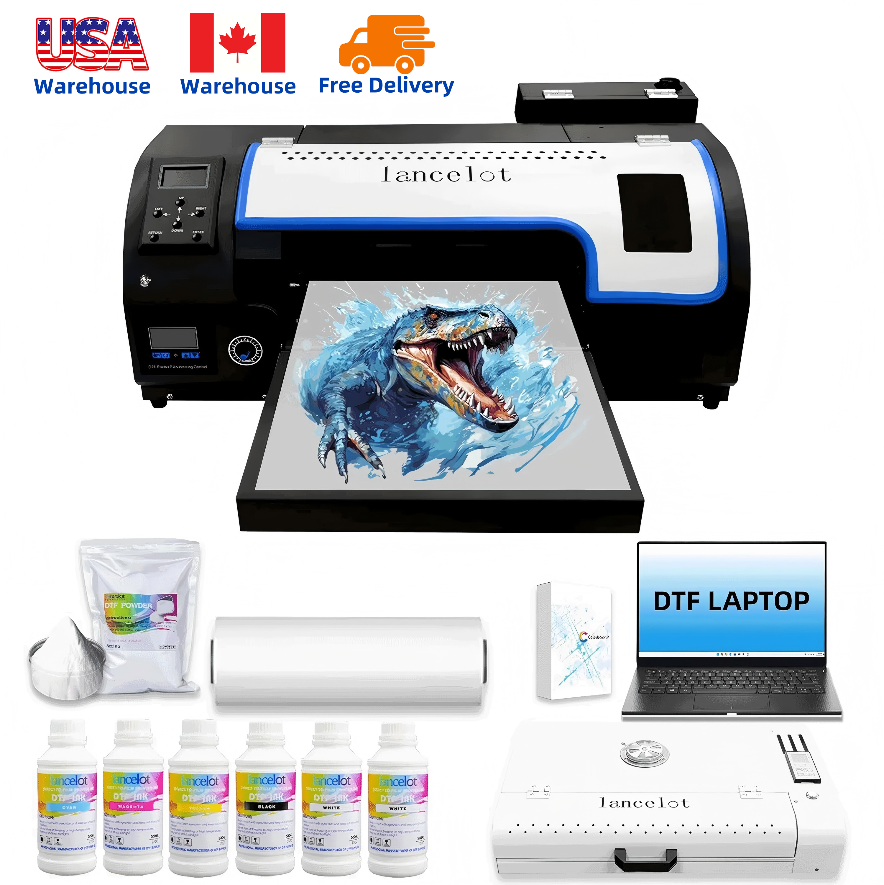 Lancelot M1630 PRO A3 DTF Printer Bundle Laptop & Oven for begginer