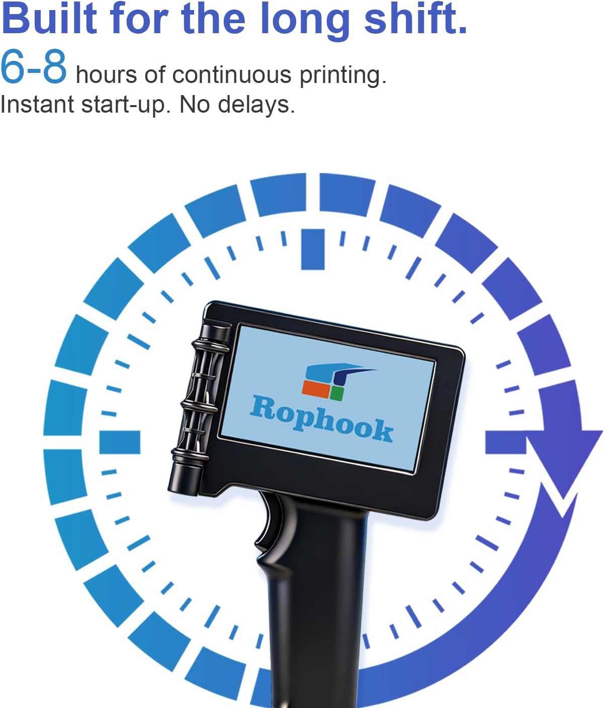 Handheld Inkjet Printer - Portable 0.5" Batch Coding Machine with Quick-Dry Waterproof Ink Cartridge for Labels, Logos & Expiration Dates